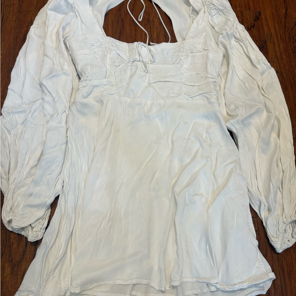 For Love And Lemons Cream Mini Dress